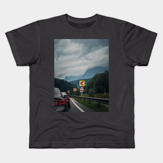 Travel Carpathians Kids T-Shirt by psychoshadow